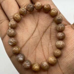 Golden Skeletal Sunstone Crystal Bracelet 10mm